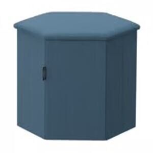IKEA KJUGE Ottoman Versatile Storage & Seating in Knisa Medium Blue